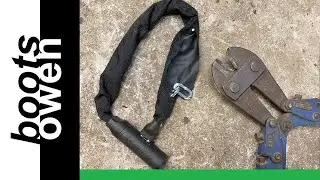 Bolt cutters vs Decathlon BTwin chain lock (6 mm) -- under 2 mins! Still pretty tough!