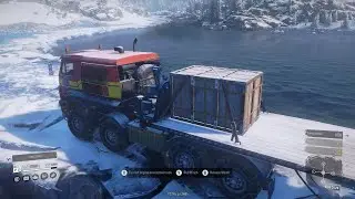 SnowRunner - Strategic Rescue Mission in Icy Waters | Uskr River Gameplay