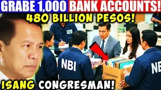HINDI NAKALIGTAS! Isang Congressman may 1000 Bank Accounts Naglalaman ng P480 Billion Frozen Na!