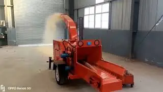 The mobile tree branch crusher is not subject to any site restrictions #Branch crusher #Wood