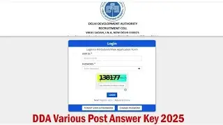 DDA MTS Answer Key 2025 OUT Download Link