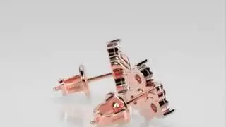 Whirly miracle plate diamond earring