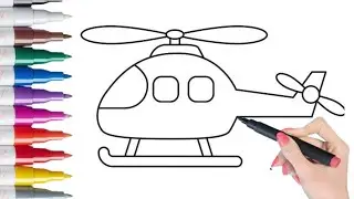 Easy helicopter design video🎨🚁 helicopter painting for children and teenagers