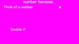 Think of a number y