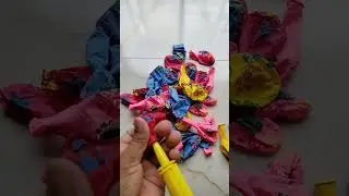 Satisfying Balloon Blow Up With Rainbow Polka Dots #satisfying #asmr