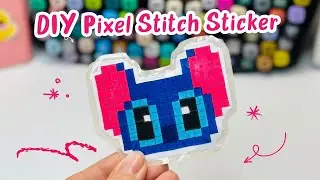 DIY Pixel Stitch Sticker ✨ Easy & Cute Handmade Craft!