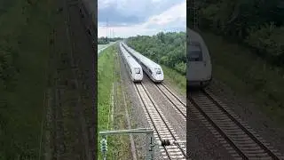 ICE&lsquo;s machen Wettrennen 🤪 #eisenbahn #trainspotting #deutschebahn #train #railway #ice #ice4 #db