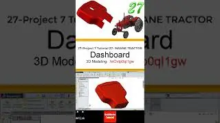 27- 3D Draft |Tractor| Dashboard:  #3d #solidworks #tutorial #cad #drawing #engineering  #automobile