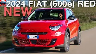 All NEW 2024 Fiat 600e RED - REVIEW Driving, exterior & interior