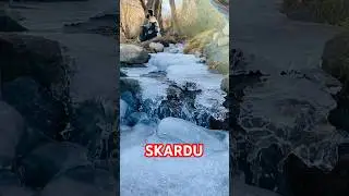 Frozen water fresh springs in Sadpara Village, Skardu #foryou #foryoupage #fyp #skardu #baltistan