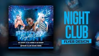 How To Design Night Club Flyer In Photoshop I  Arte Para Festa - 14 (Free Psd Download)
