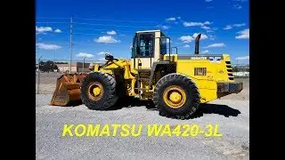 Wheel loader walk around Komatsu WA420-3L (and start)