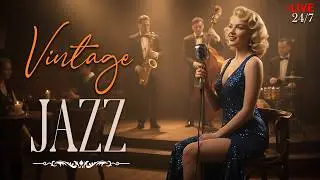 1940's Smooth Jazz – Vintage Retro Classics | LIVE🔴 24/7