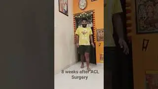 Walking 🚶&zwj;♂️ without brace after 8 weeks of ACL surgery 😊 😃