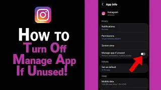 How to Turn Off Manage App If Unused on Instagram [NEW]