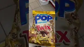 Candy pop popcorn with Twix #asmr #chocolaty #asmrfood #satisfying #candysounds #asmrchocolate #dair