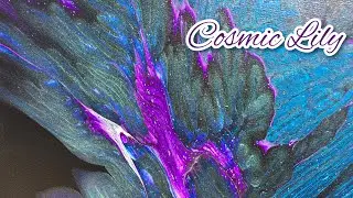 Cosmic Lily ✨️ Creating Gorgeous Negative Space Within Your Acrylic Pour