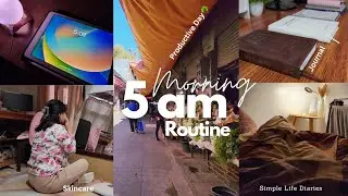 Simple Life Diaries #16| Waking up at 5 AM, Productive *realistic* & healthy habits | Grocery Haul