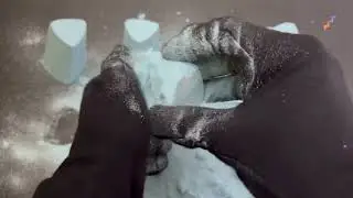 Breaking Giant Baking Soda Blocks: Extreme Crunch & Satisfying Colors! 