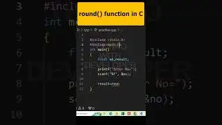 Round Function C Part 182 | C Programming #coding
