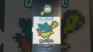 День 211! Фигурка покемона Квилфиш из бусин Perler, номер 211!