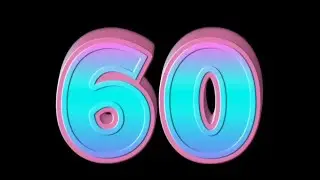 60 seconds | countdown timer with alarm #timer #3dtimer #countdown