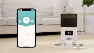 ADVWIN Pet Feeder Pro,WiFi Double Bowl 6L Automatic Cats Feeder with App Remote Control