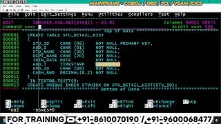DB2 INTRO - CREATE TABLE & MORE(TAMIL) - CONTACT - +91-8610070190 for online class.