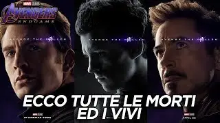 I poster di Avengers Endgame rivelano tutte le morti e chi è ancora in vita