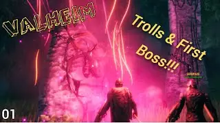 Welcome to Valheim!!! Our Dedicated Server Land!!! First Troll and First Boss DOWN!