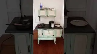 Old Porcelain Enamel Cookstove- Wayside Inn Museum El Dorado Springs, MO #porcelain #Cookstove