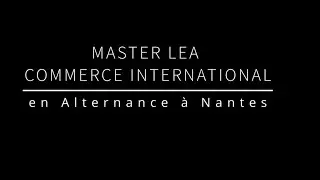 Master LEA Commerce International en alternance à Nantes