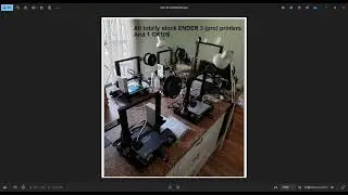 9 ENDER 3 Farm with all stock printers .