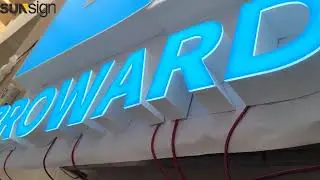 Custom frontlit channel letters adorned with vinyl details