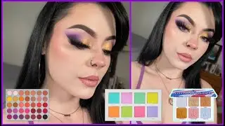 PURPLE & GOLD MAKEUP | FT. JACLYN HILL VOL 2 &B BEAUTY BAY PASTELS PALETTE