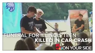 Community gathers for funeral of Columbia, Illinois, teenager killed in car crash