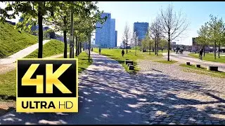 Walk at Park Spoor Noord ANTWERP, Belgium 🇧🇪- 4K