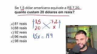 CONVERS&Atilde;O DE D&Oacute;LAR PARA REAL #matematica #concursos