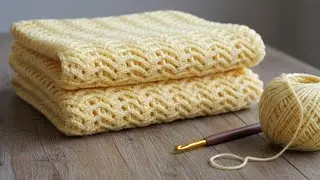 Как быстро и легко связать крючком по простой схеме для начинающих 🧶 Всего два ряда повтора!