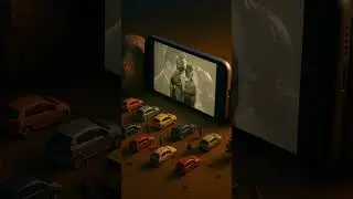 Iphone cinema #3d #isometric #surreal #render #cgi #scale #miniature