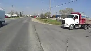 Close call while cycling - blind spotted behind the mirror