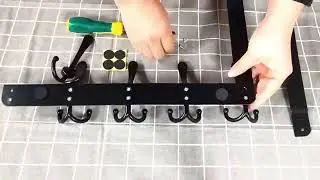 Over The Door Hooks,Coat Rack for Hanging Clothes Hat Towel (Heavy Duty Black 1pcs)