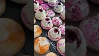 MACARONS Blueberry🫐 #macarons #frenchmacarons #cooking #yummy #макаронс #food #handmade #shorts