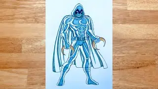 How to draw Moon Knight (full body)