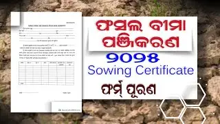 Sowing Certificate Form Fillup Process || PM Fasal Bima Yojana 2025 || Crop Insurance 2025 ||