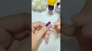 ✨💅 Easy Nail Art with toothpick At Home 💅🏡 #nailart #piubhol #shorts