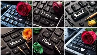 How To Make Name Dps Computer Keyboard Water Droplets And Red Rose With Drew Drops | New Prompt #dp