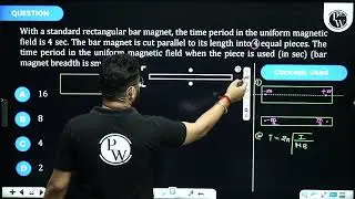 With a standard rectangular bar magnet, the time period in the uniform magnetic field is \(4 sec....