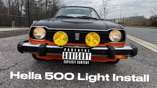 Установка фар Hella 500 на Civic 1978 года