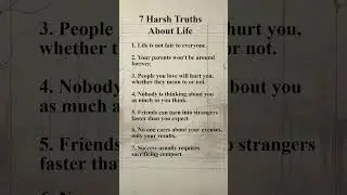 7 Harsh Truths About Life | #psychology  #mindset #quotes  #explore #viralshorts